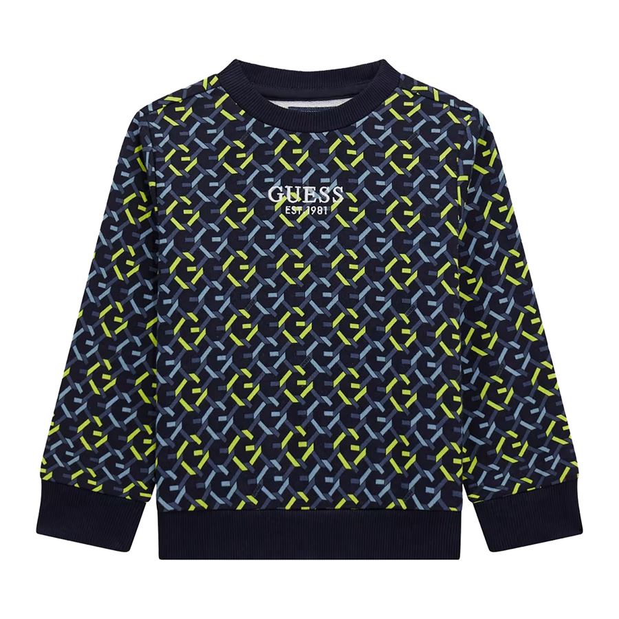 Ls Active Top felpa stampa all over da bambino Guess Kids | N5RQ07/KA6R4P8CP